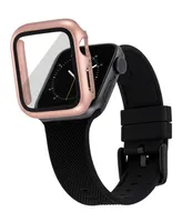 WITHit Unisex Rose Gold Tone/Gold Tone Full Protection Bumper with Integrated Glass Cover Compatible with 45mm Apple Watch - Gold
