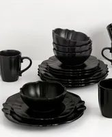 Lorren Home Trends Scalloped Edge 16 Piece Service for 4 Dinnerware Set