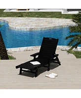 WestinTrends Adirondack Outdoor Chaise Lounge for Patio Garden Poolside