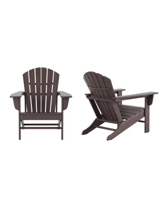 WestinTrends All-Weather Contoured Outdoor Poly Adirondack Chair (Set of