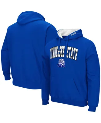 Men's Colosseum Royal Tennessee State Tigers Arch & Logo Pullover Hoodie