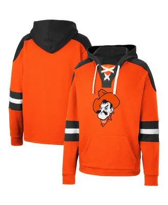 Men's Colosseum Orange Oklahoma State Cowboys Lace-Up 4.0 Pullover Hoodie