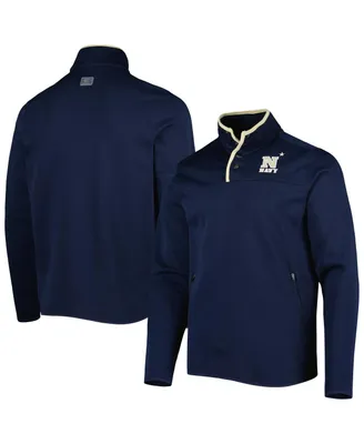 Men's Colosseum Navy Navy Midshipmen Rebound Quarter-Snap Jacket