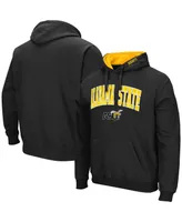 Men's Colosseum Black Alabama State Hornets Arch & Logo Pullover Hoodie