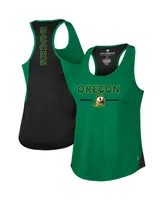 Women's Colosseum Green Oregon Ducks Sachs 2-Hit Scoop Neck Racerback Tank Top