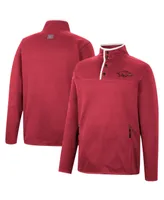 Men's Colosseum Cardinal Arkansas Razorbacks Rebound Quarter-Snap Jacket