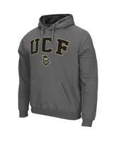 Men's Colosseum Charcoal Ucf Knights Arch & Logo Pullover Hoodie