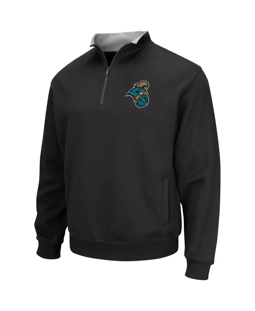 Men's Colosseum Black Coastal Carolina Chanticleers Tortugas Quarter-Zip Sweatshirt