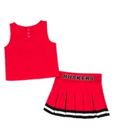 Toddler Girls Colosseum Scarlet Nebraska Huskers Carousel Cheerleader Set