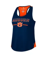 Women's Colosseum Navy Auburn Tigers Sachs 2-Hit Scoop Neck Racerback Tank Top