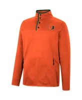 Men's Colosseum Orange Miami Hurricanes Rebound Quarter-Snap Jacket