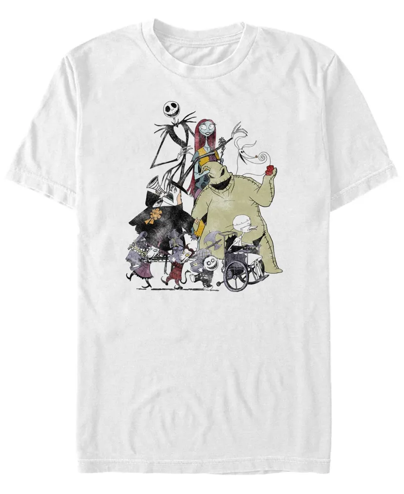 Fifth Sun Men's Nightmare Before Christmas Group Shot Short Sleeves T-shirt