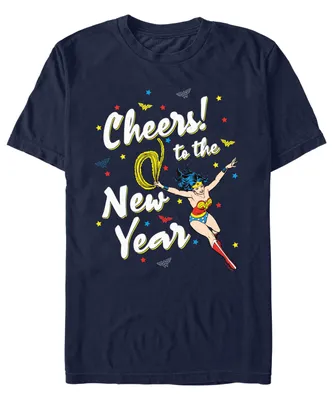 Fifth Sun Men's Wonder Woman Wonderful New Year Short Sleeves T-shirt