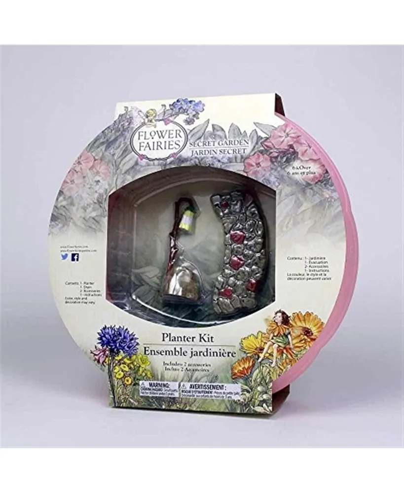 Flower Fairies Secret Garden Pink Planter Kit w/Pathway & Lantern