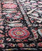 Safavieh Adirondack 203 Black and Fuchsia 8' x 10' Area Rug