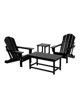 WestinTrends 4-Piece Outdoor Paio Adirondack Conversation Set