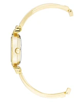 Anne Klein Women's Gold-Tone Alloy Bangle with Crystal Accents Fashion Watch 37mm Set 4 Pieces - Gold