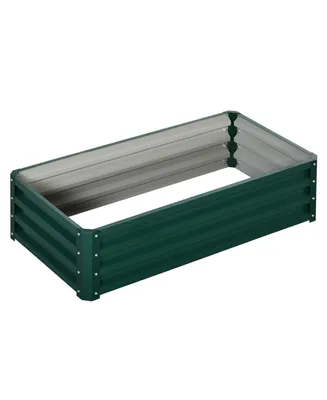 4' x 2' Raised Steel Garden Planter Bed for Vegetables, Herbs, Green