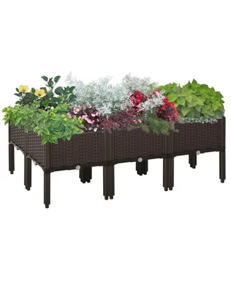 6-Piece Lightweight Raised Flower Bed Free Combination Diy Grow Box