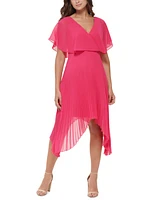 kensie Chiffon Pleated Dress