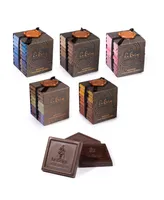 Le Belge Chocolatier Classic Squares Collection 5 Stacks of Deluxe Squares Set, 45 Pieces