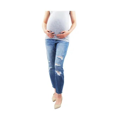 Indigo Poppy Maternity 27" Skinny Vintage Wash Jean