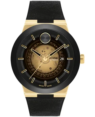 Movado Men's Bold Fusion Swiss Automatic Black Silicone Strap Watch 44mm