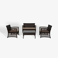 WestinTrends 4-Piece Outdoor Patio Conversation Set