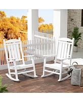 All-Weather Outdoor Patio Poly Classic Porch Rocking Chair (Set of 2)