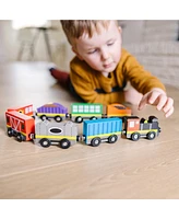 Melissa & Doug Wooden Train Cars & Pieces