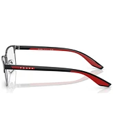 Prada Linea Rossa Men's Rectangle Eyeglasses, Ps 50PV55-o - Black, Silver