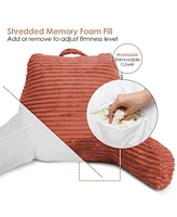 Nestl Cut Plush Striped Reading Pillow with Arms