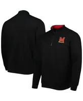 Men's Colosseum Black Maryland Terrapins Tortugas Quarter-Zip Sweatshirt