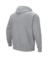 Men's Colosseum Heathered Gray Texas Longhorns Arch & Team Logo 3.0 Pullover Hoodie