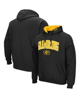 Men's Colosseum Black Grambling Tigers Arch & Logo Pullover Hoodie