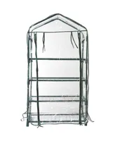 Bond Manufacturing Bloom 4 Tier Greenhouse Small, Green 49" tall