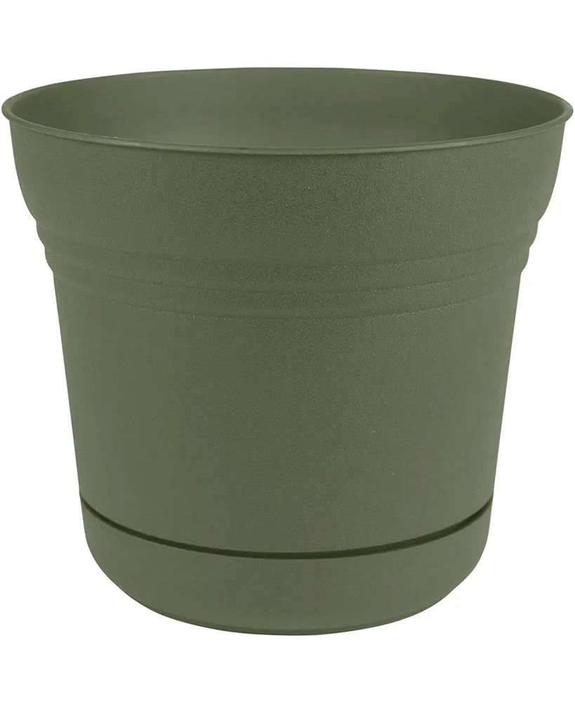 Bloem SP0542 Saturn Collection Planter with Saucer, Living Green - 5 inches