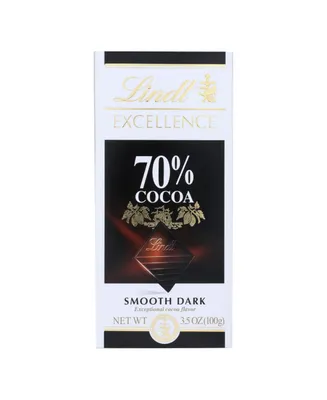Lindt Chocolate Bar - Dark Chocolate - 70 Percent Cocoa - Smooth - 3.5 oz Bars
