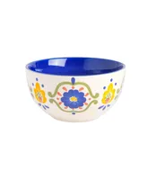 Laurie Gates Tierra Tile Hand-Painted 4 Piece Bowl Set - Multi