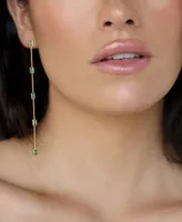 Ettika Linear Baguette Earrings in 18K Gold Plating