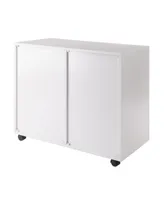 Winsome Halifax 26.3" Wood 2-Door Wide Storage Cabinet