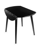 Winsome Moreno 28.94" Wood Round Drop Leaf Dining Table