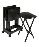Winsome Brienda 5-Piece Wood Flip Top Snack Table Set