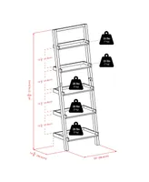 Winsome Bellamy 69.36" Wood 5-Tier Leaning Shelf