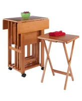 Winsome Sophia 5-Piece Wood Drop Leaf Top Snack Table Set