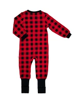 Snugabye Baby Boys or Girls Buffalo Plaid Convert-a-Foot Sleeper