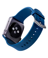 WITHit Navy Smooth Silicone Band designed for Apple Watch 42mm (Series 1-3 only) & 44/45/46/49mm (Ultra & Ultra 2)