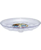 Cwp Heavy Gauge Footed Plastic Saucer, Clear, 10-Inch