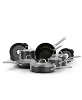 Calphalon Classic Hard-Anodized Nonstick Cookware 14-Piece Pots and Pans Set with No-Boil-Over Inserts