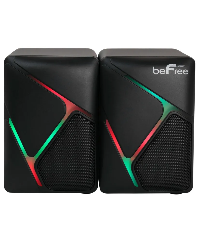 beFree Sound Dual Compact Led Gaming Speakers